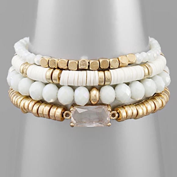 Square Bead & Multi Bead Bracelet - Picture 1 of 2